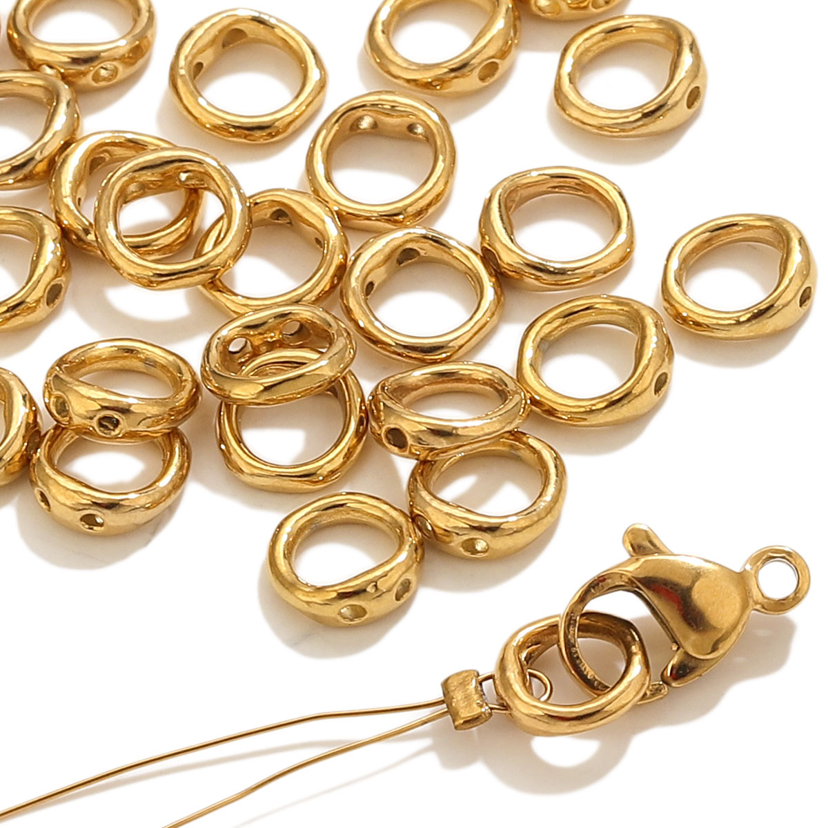 Jewelry Making Ideas - 20pcs Stainless Steel Clasps End Connectors