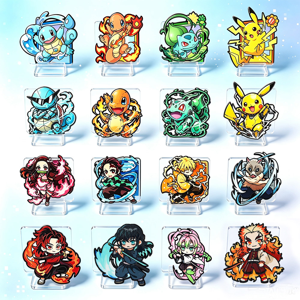 Jewelry Making Ideas - 8Pcs Anime Pokemon & Demon Slayer