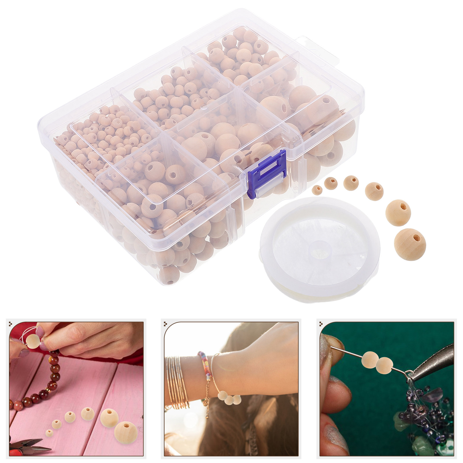 Jewelry Making Ideas With Beads - 1Set Round Wood Beads DIY Jewelry