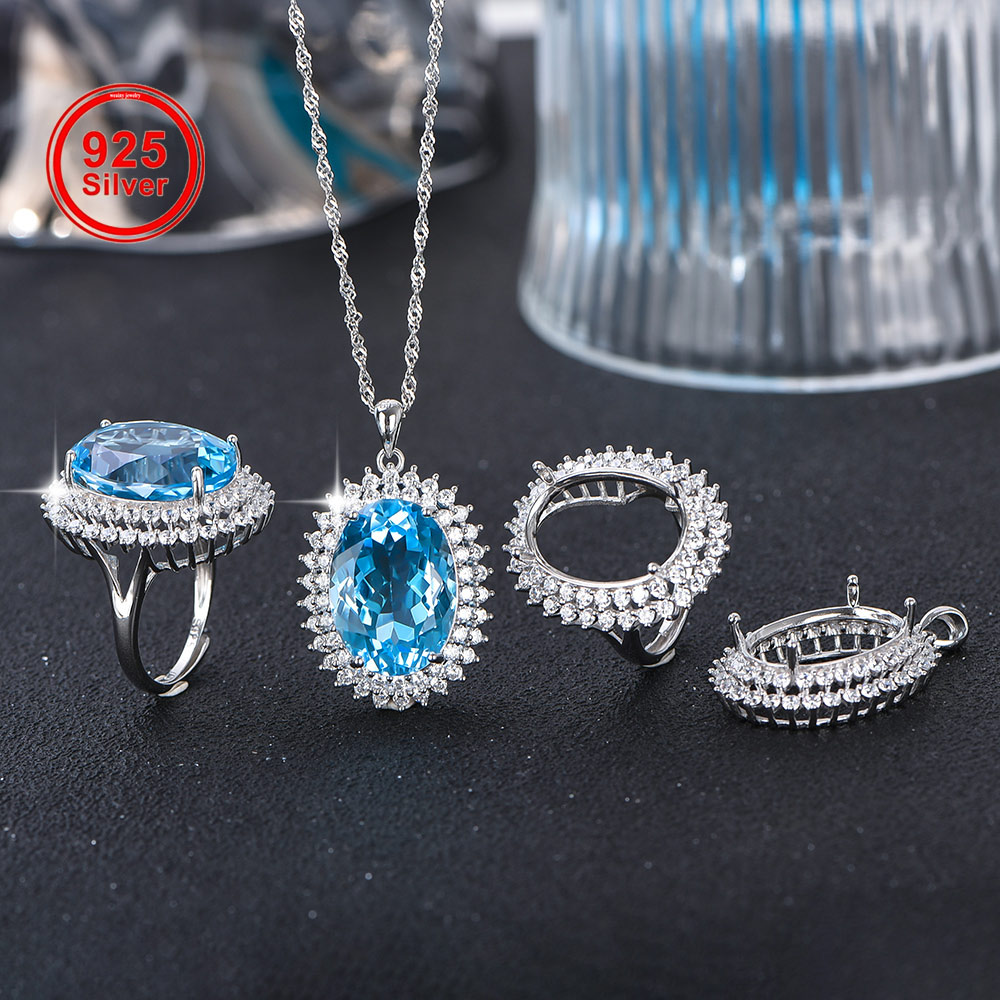 Jewelry Making Ring Tool - 13x18mm S925 Sterling Silver Ring Pendant