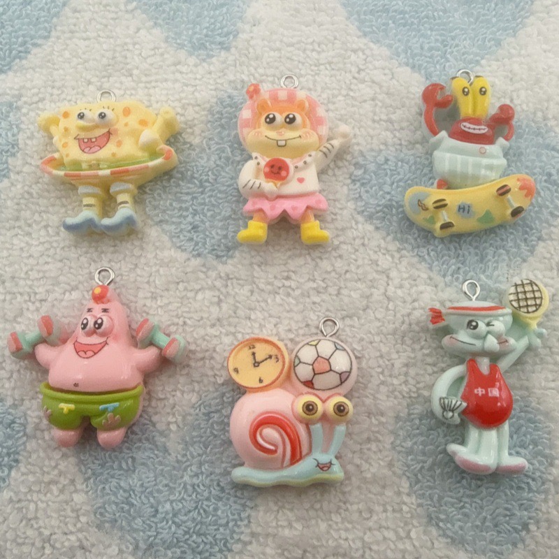 Jewelry Making Birthday Party - 10pcs cartoon resin pendant, DIY jewelry