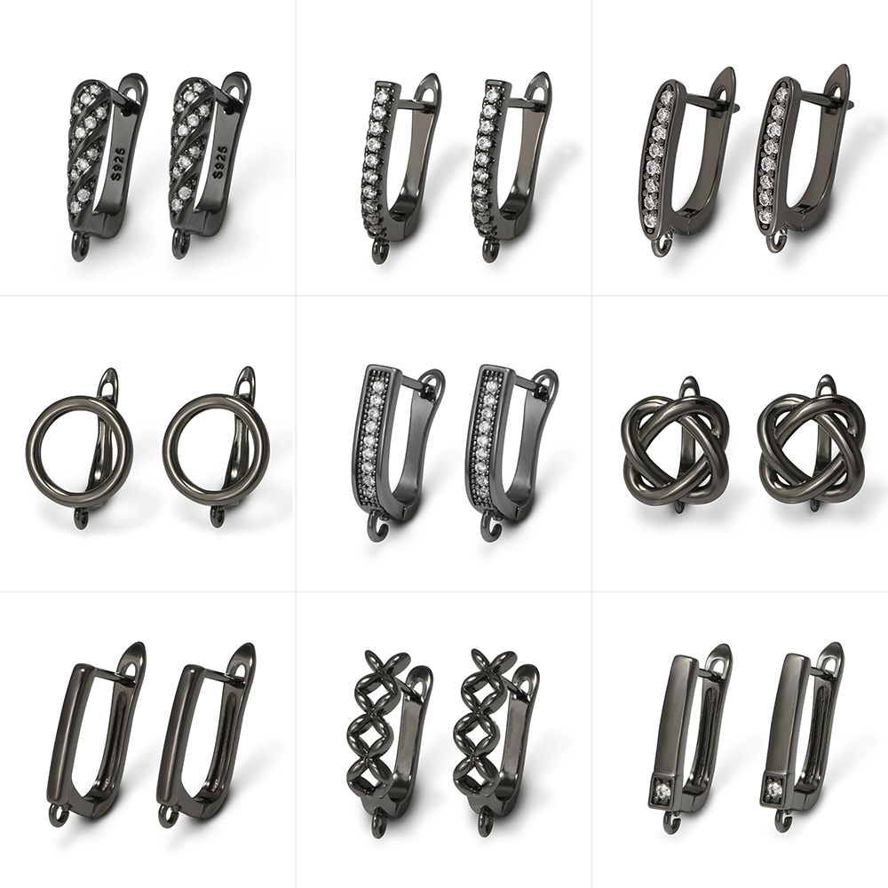 Jewelry Making Ideas - YANASI 1 Pair Gun Black Brass