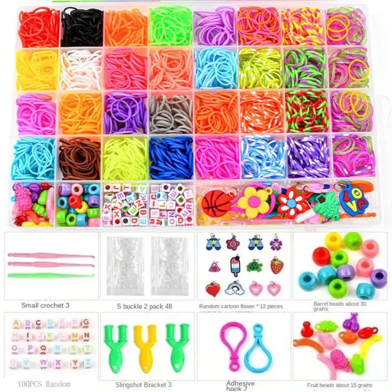 Jewelry Making Tutorial - 4300pcs+ 32Colour Vibrant Color Rubber Band