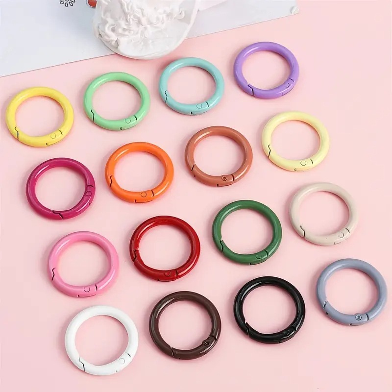 Jewelry Making Loops - 10PCS 23.5mm Metal Spring O Rings,Round