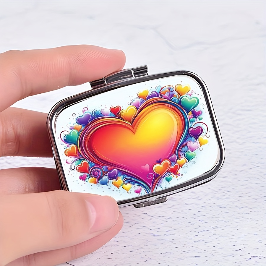 Jewelry Making Store - A Heart-Shaped Mini Pill Box, Double-Layer