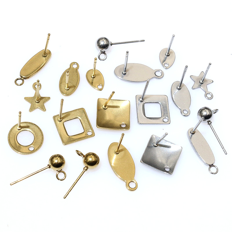 Jewelry Making Ideas - 20pcs Stainless Steel Craft Earring Studs