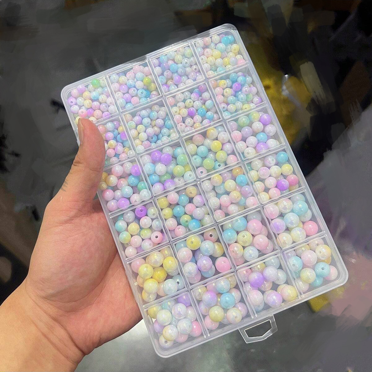 800pcs/24 grid set box 6mm/8mm - Jewelry Making Birthday Party ulasan dan harga