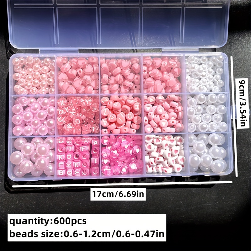 10-Piece Pink Alphabet Box, Ac - Jewelry Making Tutorial ulasan dan harga