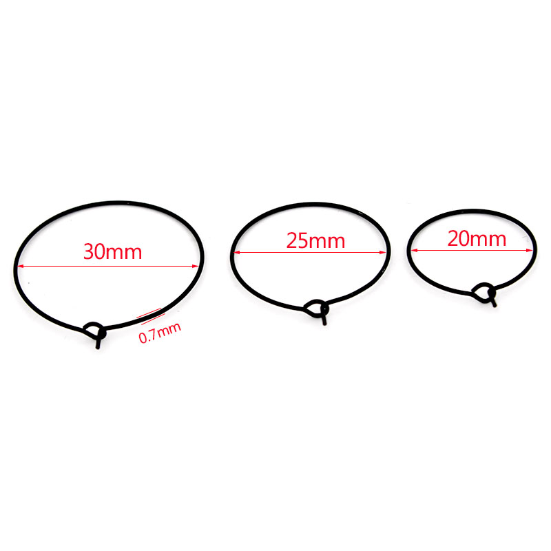 20Pcs 20mm 25mm 30mm Stainless - Jewelry Making Loops ulasan dan harga
