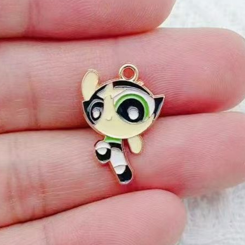 10pcs Alloy Oil-Dripping Carto - Jewelry Making Birthday Party ulasan dan harga