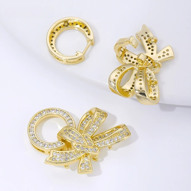 18K Gold Plated Pearl Clasps C - Jewelry Making Ring Tool ulasan dan harga