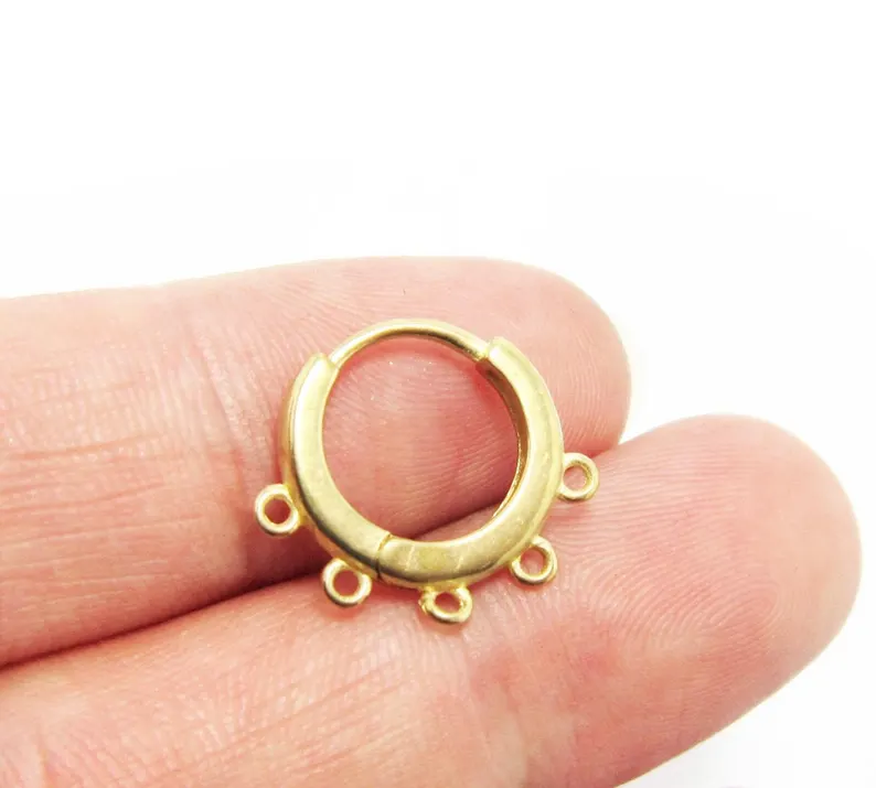 10pcs Brass Ear Hoops, Leverba - Jewelry Making Loops ulasan dan harga