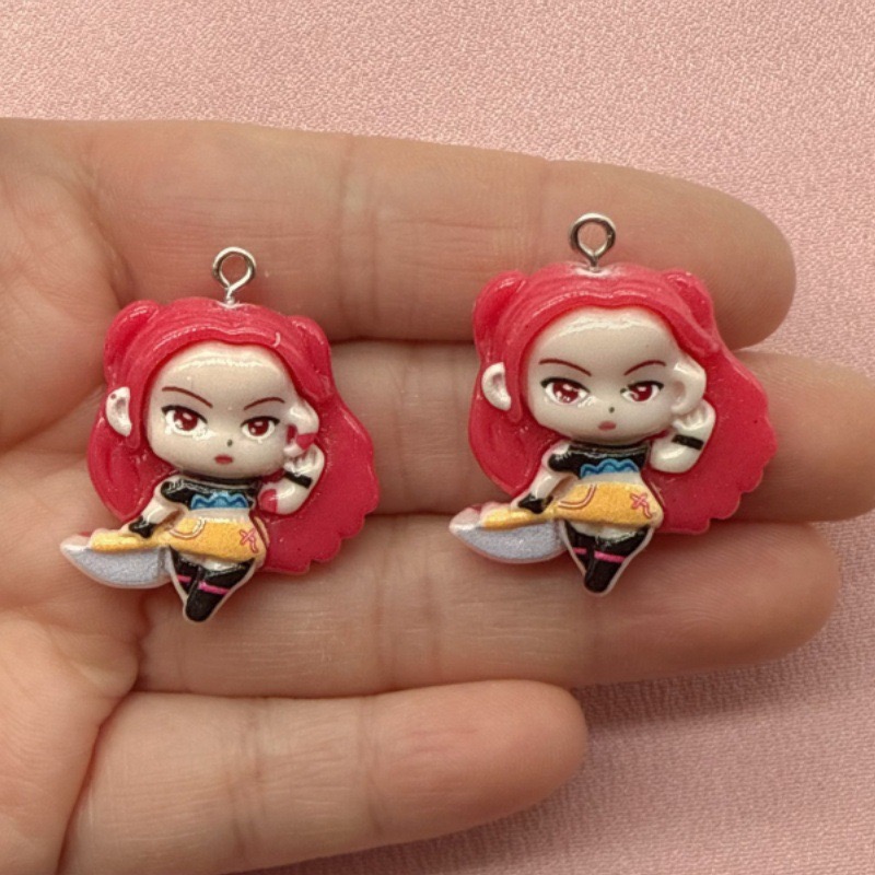 10pcs resin cartoon pendant, D - Jewelry Making Birthday Party ulasan dan harga