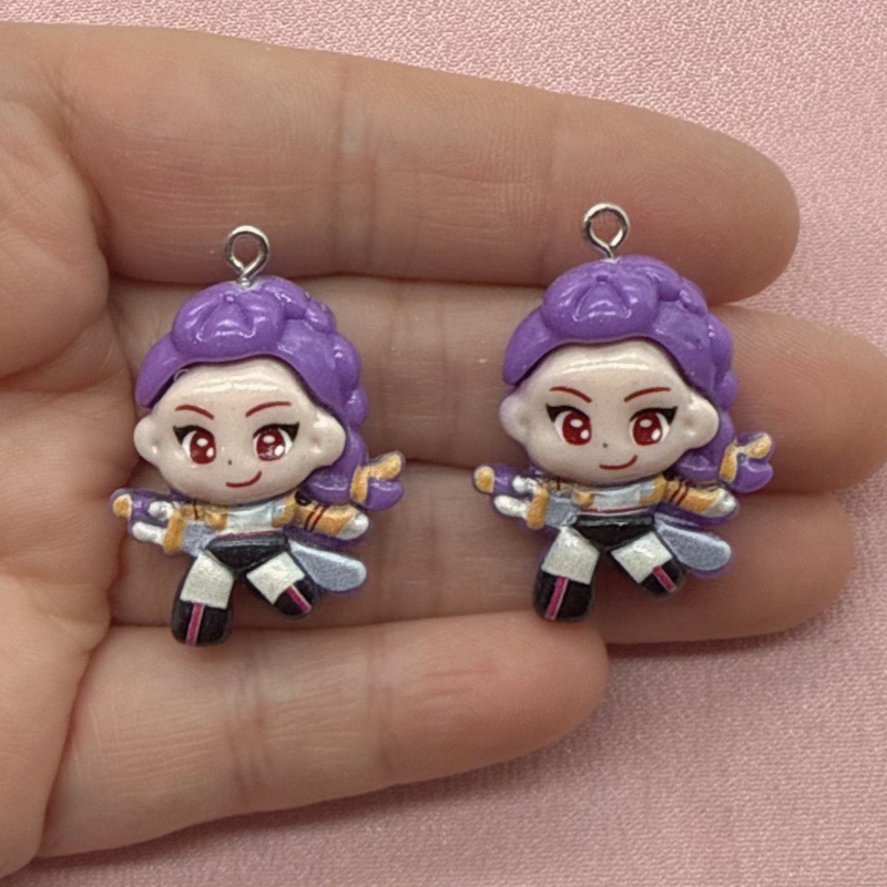 10pcs resin cartoon pendant, D - Jewelry Making Birthday Party ulasan dan harga