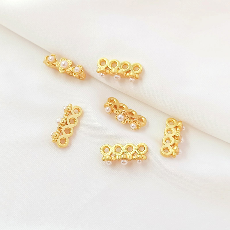 5 Pieces Dummy Gold Four Hole  - Jewelry Making For Dummies ulasan dan harga