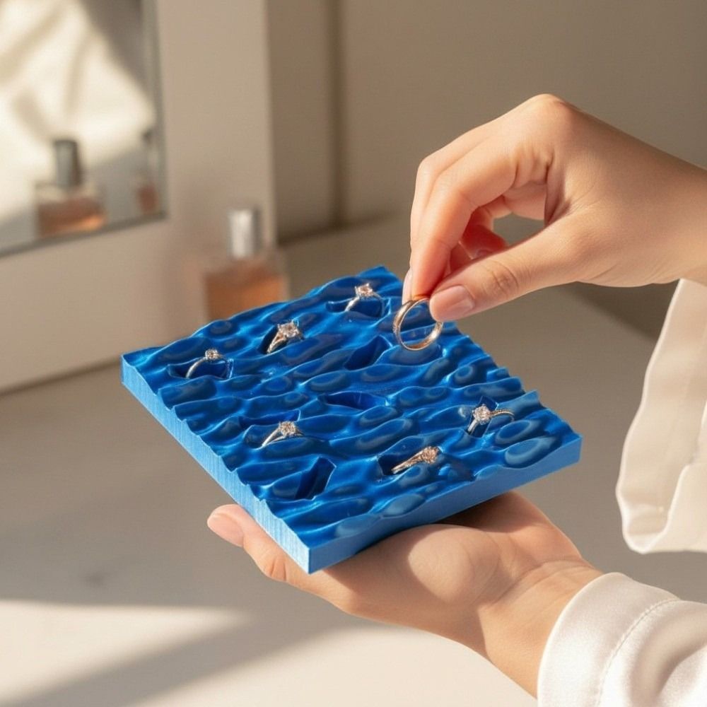 Sea Wave Ring Display Plates C - Jewelry Making Desk ulasan dan harga