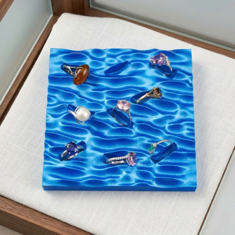 Sea Wave Ring Display Plates C - Jewelry Making Desk ulasan dan harga