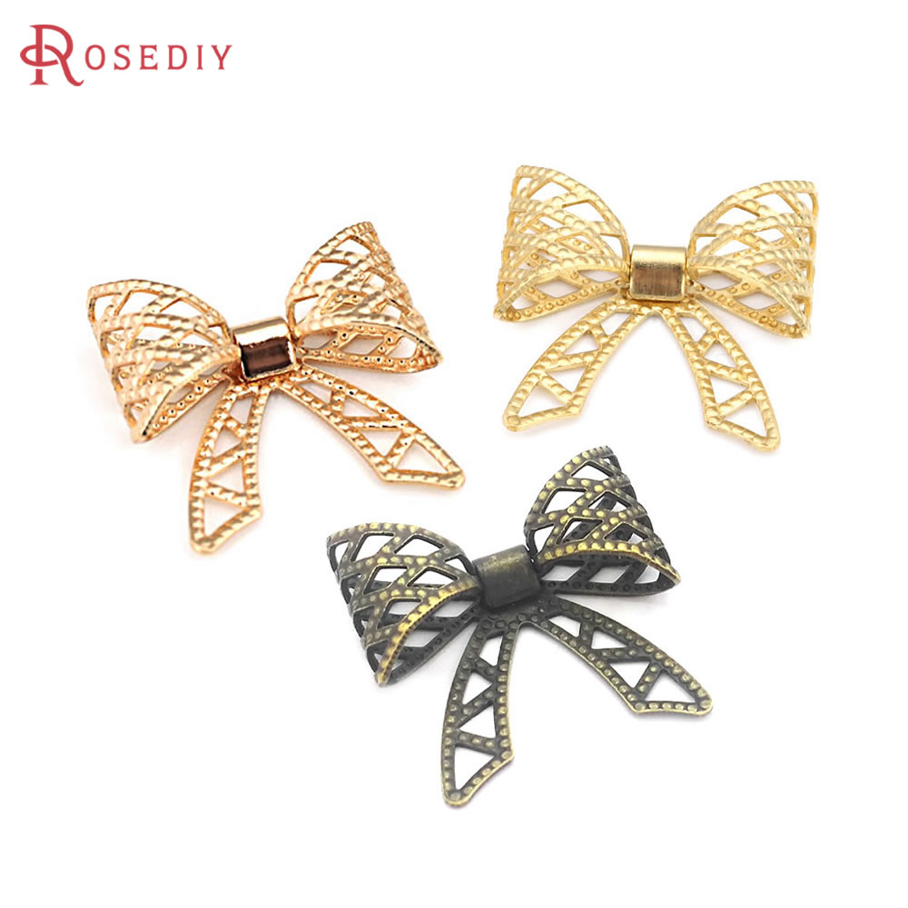 18K Gold Color Brass Grid Bow  - Jewelry Making Store ulasan dan harga