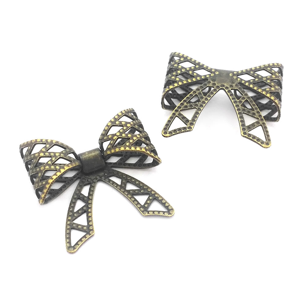 18K Gold Color Brass Grid Bow  - Jewelry Making Store ulasan dan harga