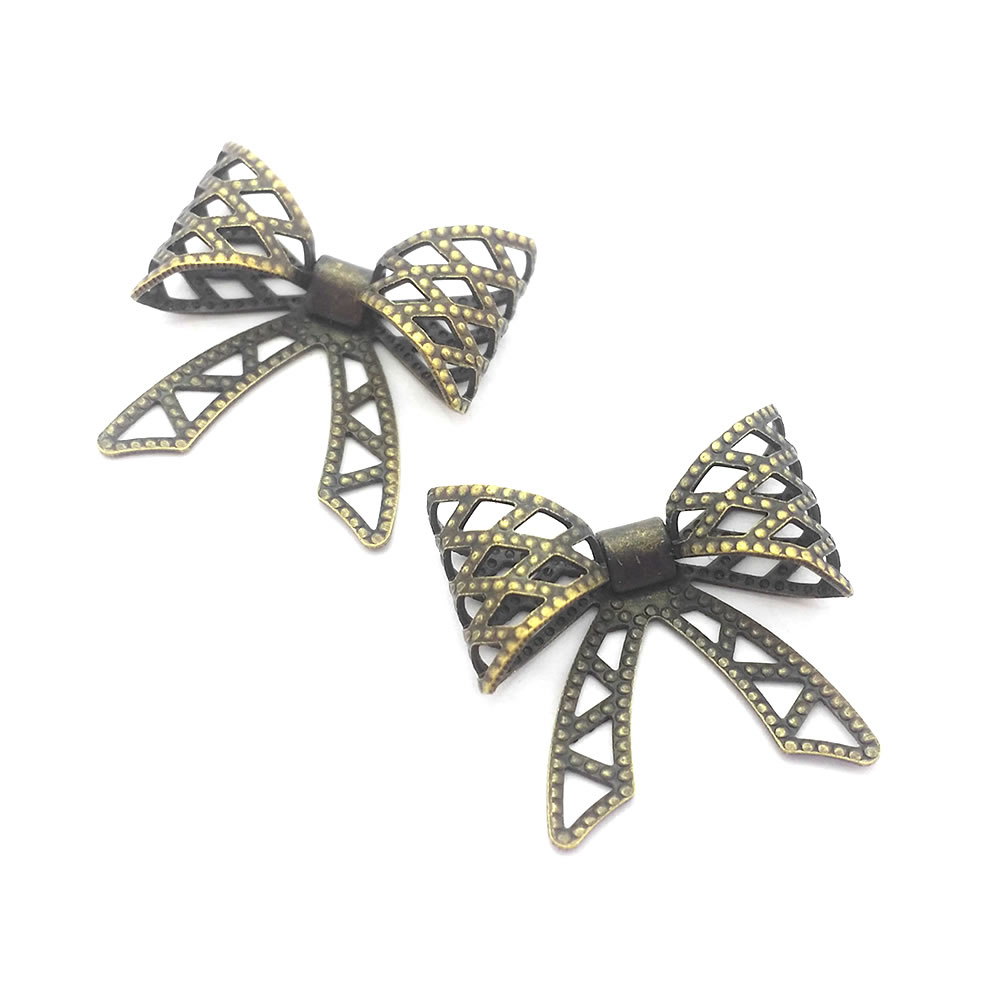 18K Gold Color Brass Grid Bow  - Jewelry Making Store ulasan dan harga