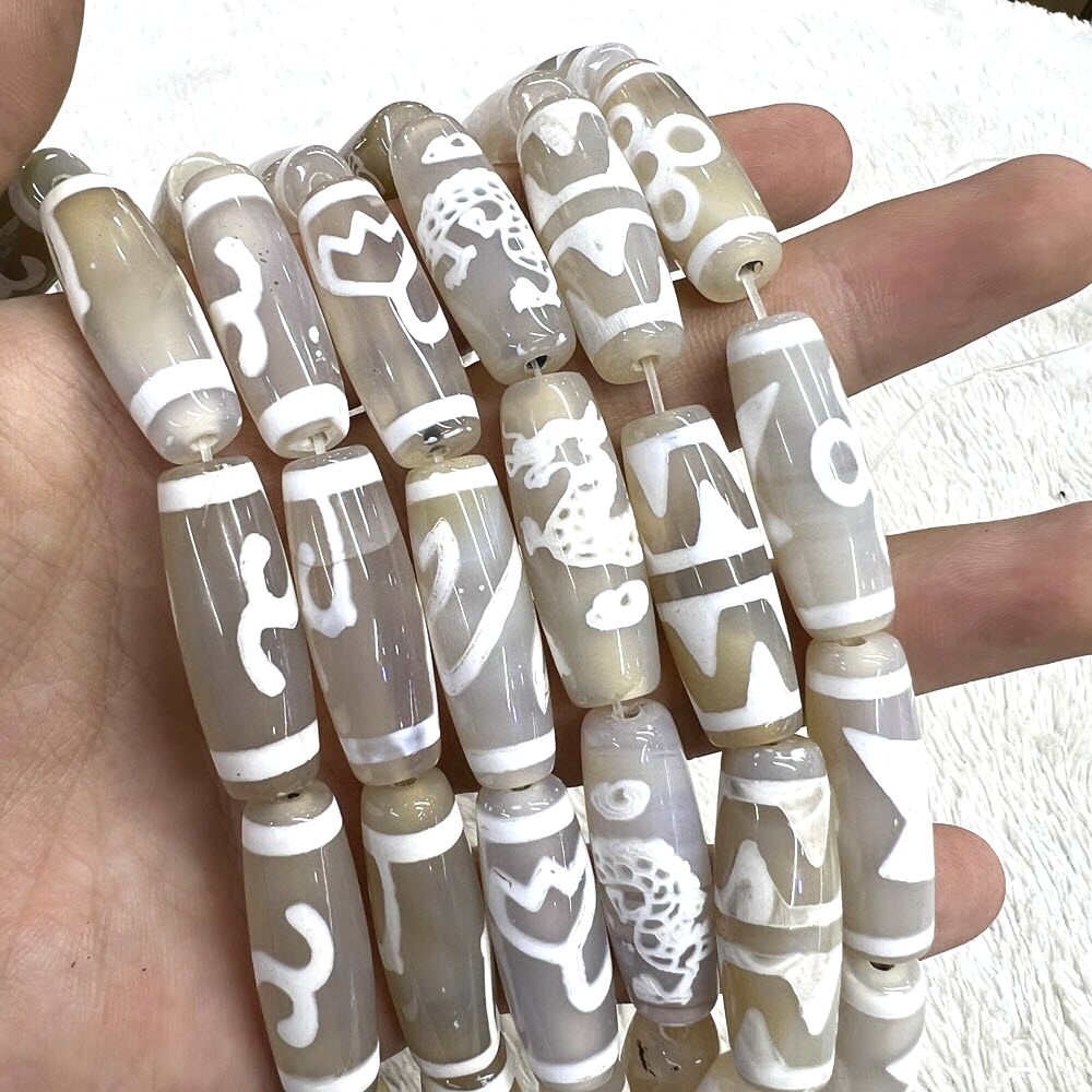 30mm White Tibentan 12 Pattern - Jewelry Making Store ulasan dan harga