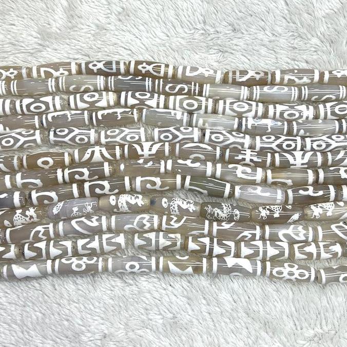 30mm White Tibentan 12 Pattern - Jewelry Making Store ulasan dan harga