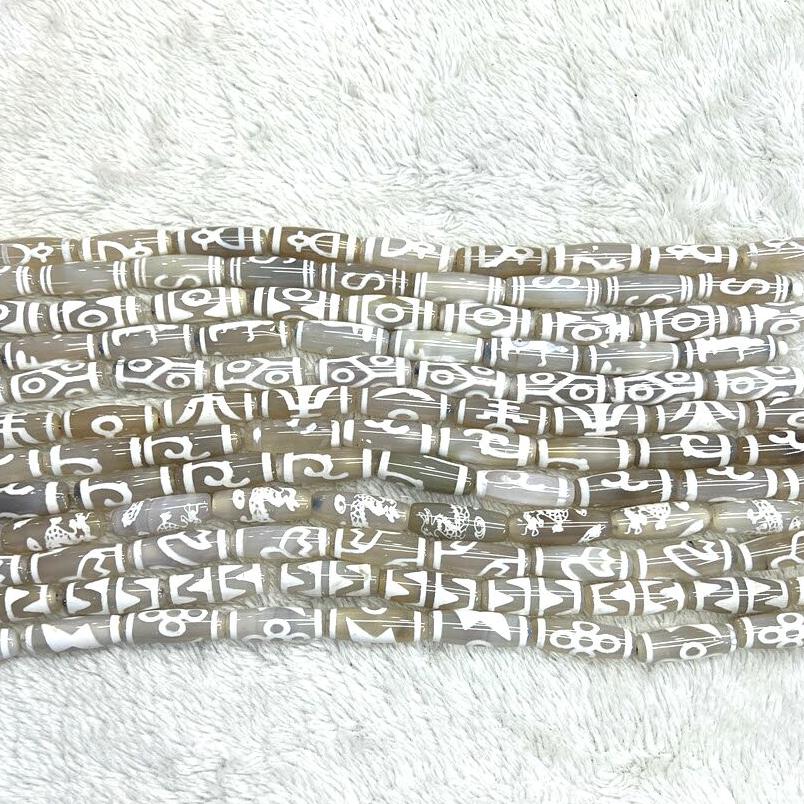 30mm White Tibentan 12 Pattern - Jewelry Making Store ulasan dan harga