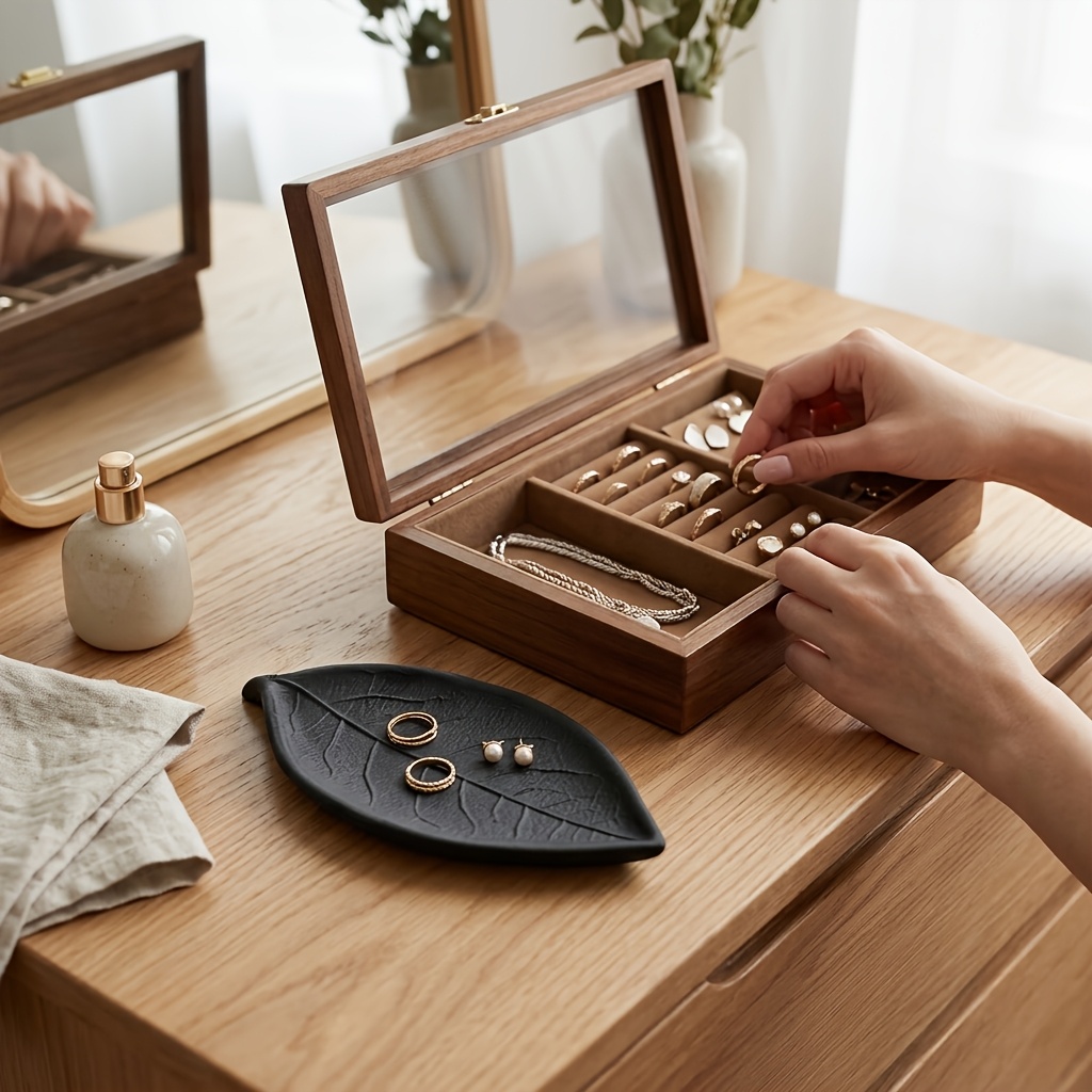 Minimalist 3D Leaf Jewelry Dis - Jewelry Making Desk ulasan dan harga