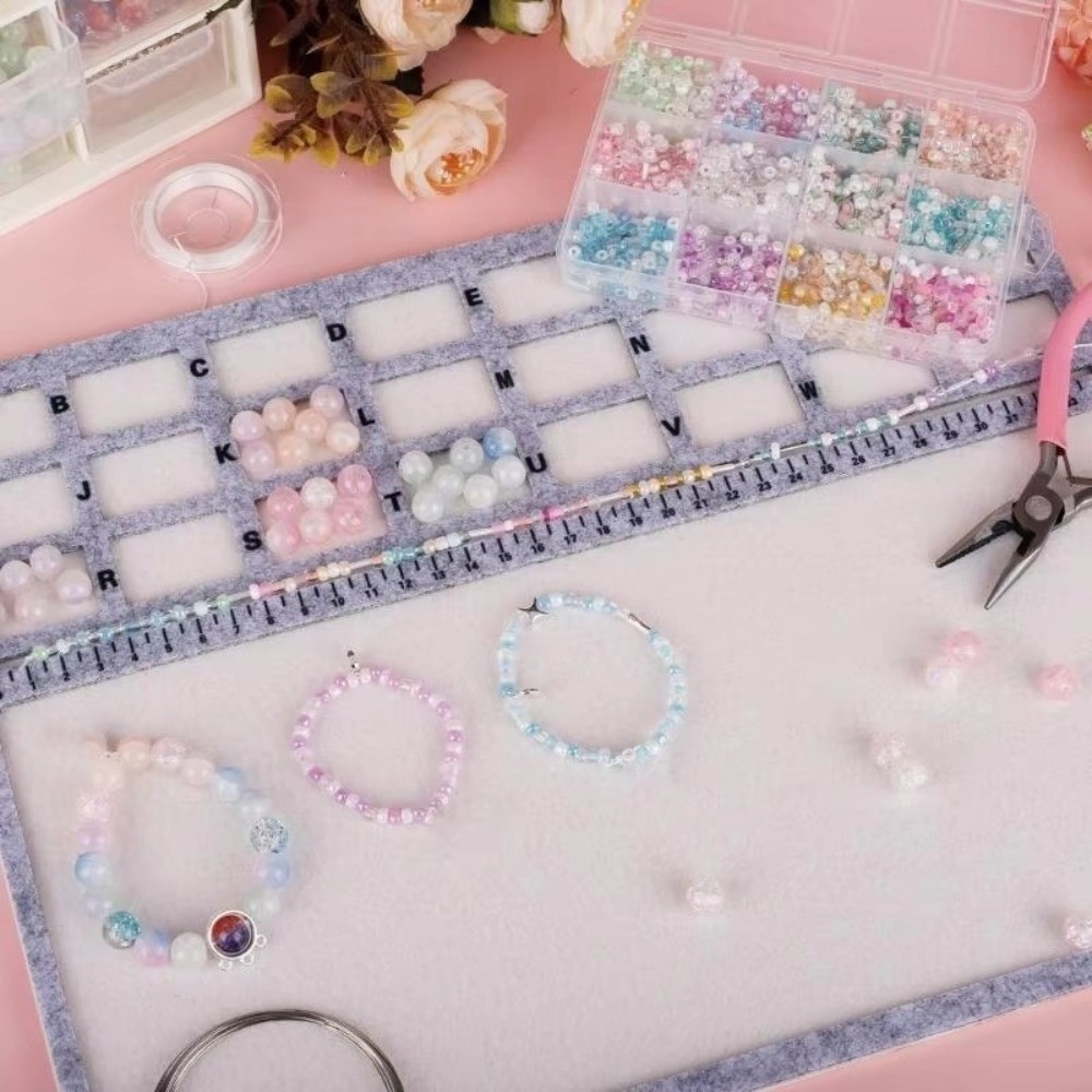 Felt Felt Beading Tray Alphabe - Jewelry Making Desk ulasan dan harga