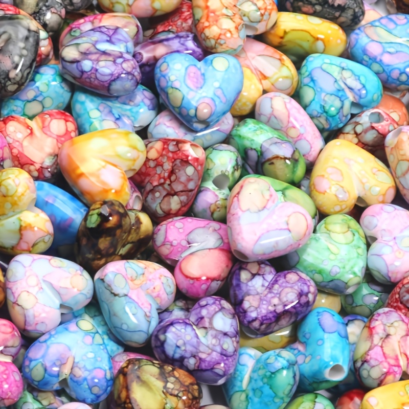 Heart Shaped  Spaced Beads 16m - Jewelry Making Ideas With Beads ulasan dan harga