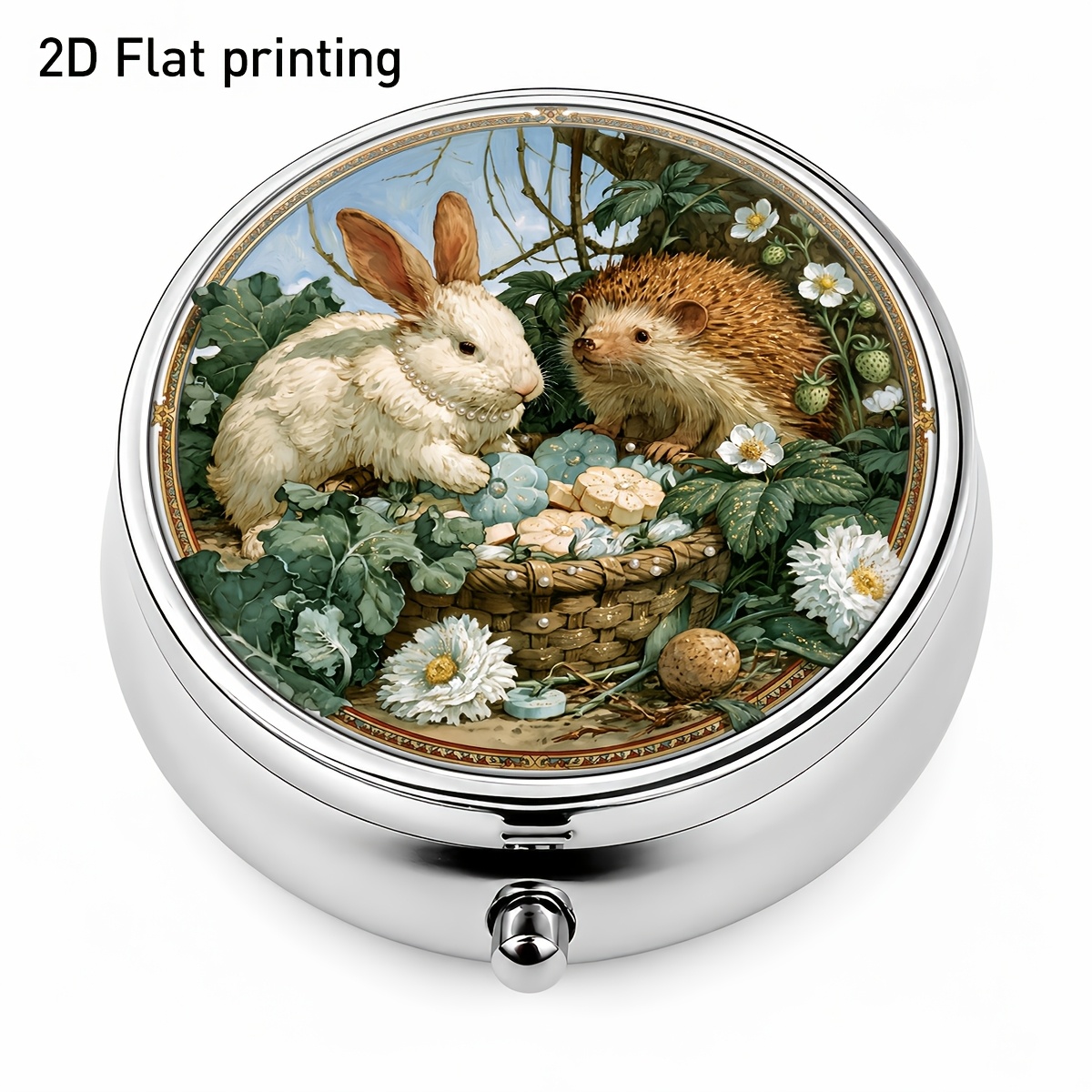 Floral Basket with White Rabbi - Jewelry Making Store ulasan dan harga