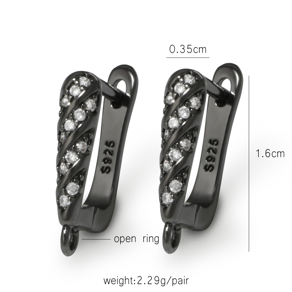 YANASI 1 Pair Gun Black  Brass - Jewelry Making Ideas ulasan dan harga