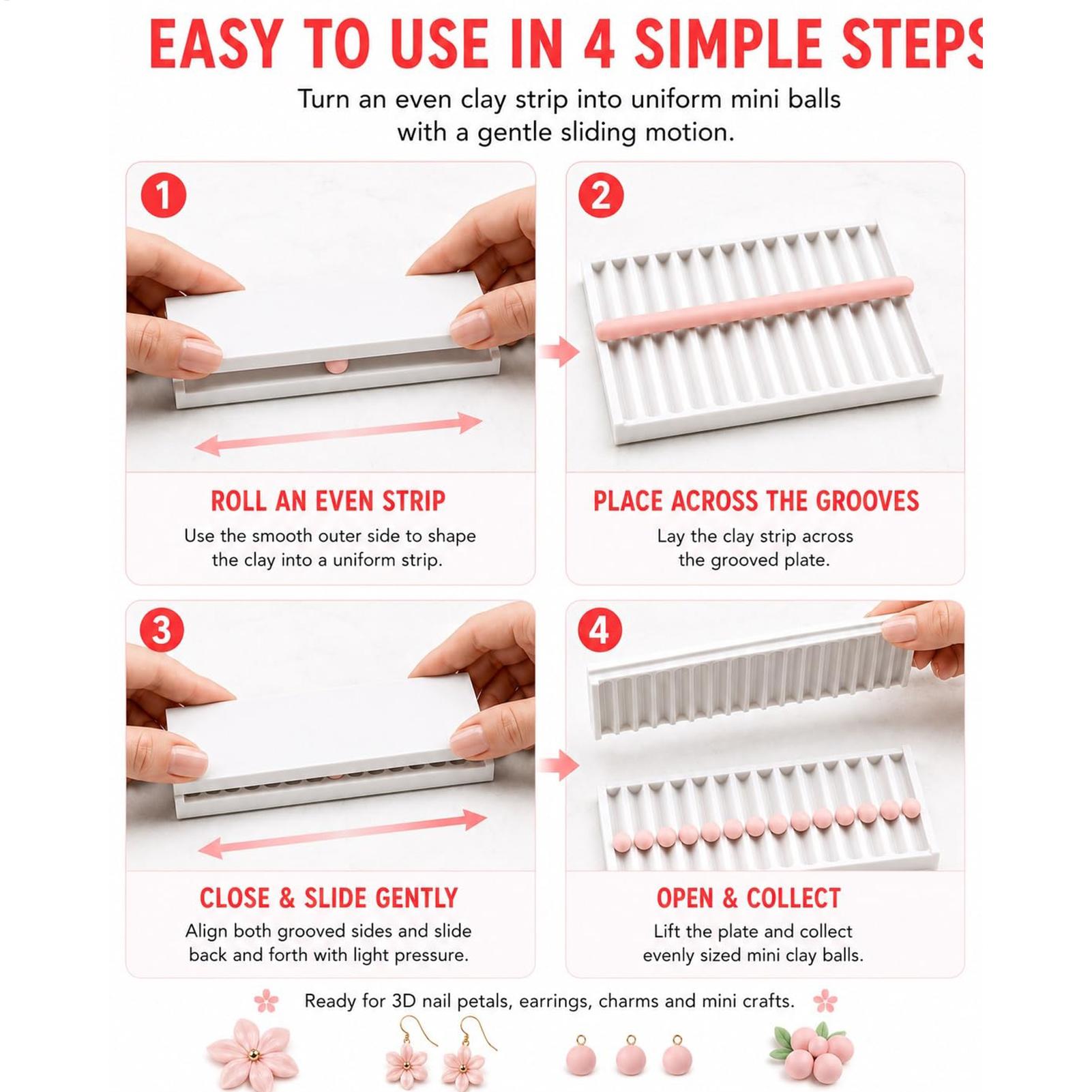 3D Printed Clay Ball Maker 2mm - Jewelry Making Workshop ulasan dan harga