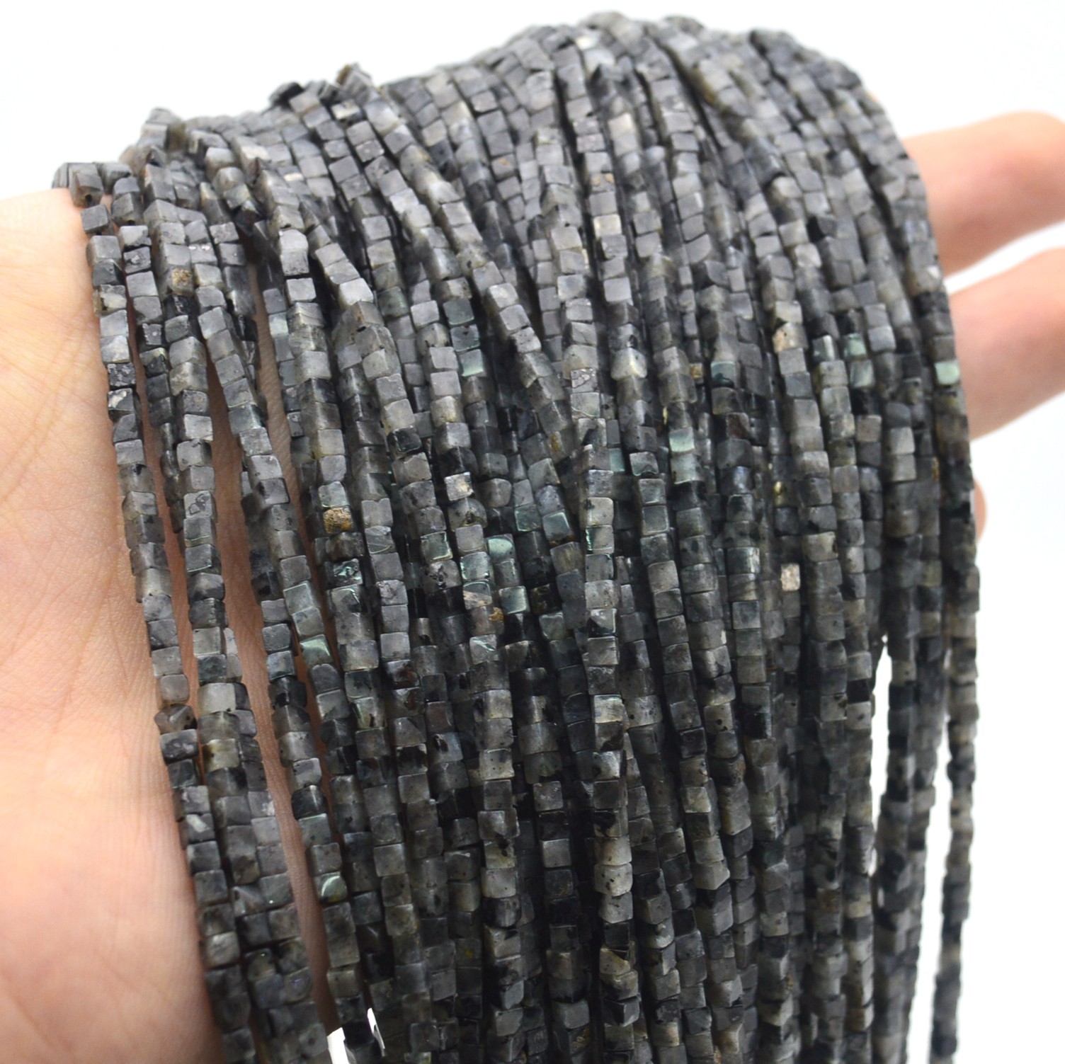 2mm 4mm Natural Gray Labradori - Jewelry Making Store ulasan dan harga