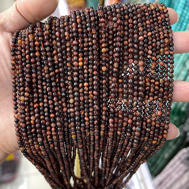 3mm natural stone beads granet - Jewelry Making Store ulasan dan harga