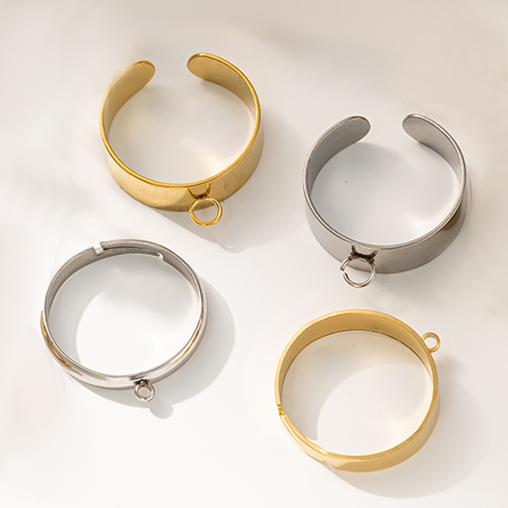 5pcs/Lot Stainless Steel Gold  - Jewelry Making Ring Tool ulasan dan harga
