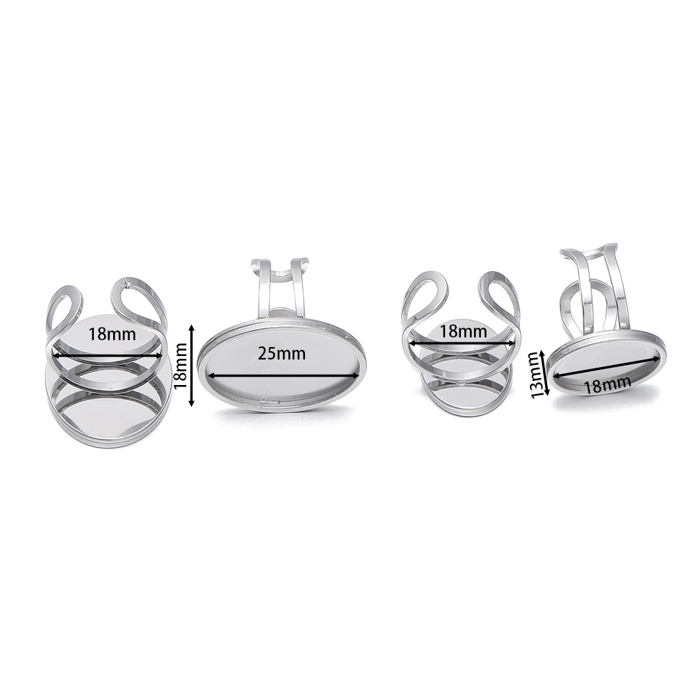 5Pcs/Lot Stainless Steel Open  - Jewelry Making Ring Tool ulasan dan harga