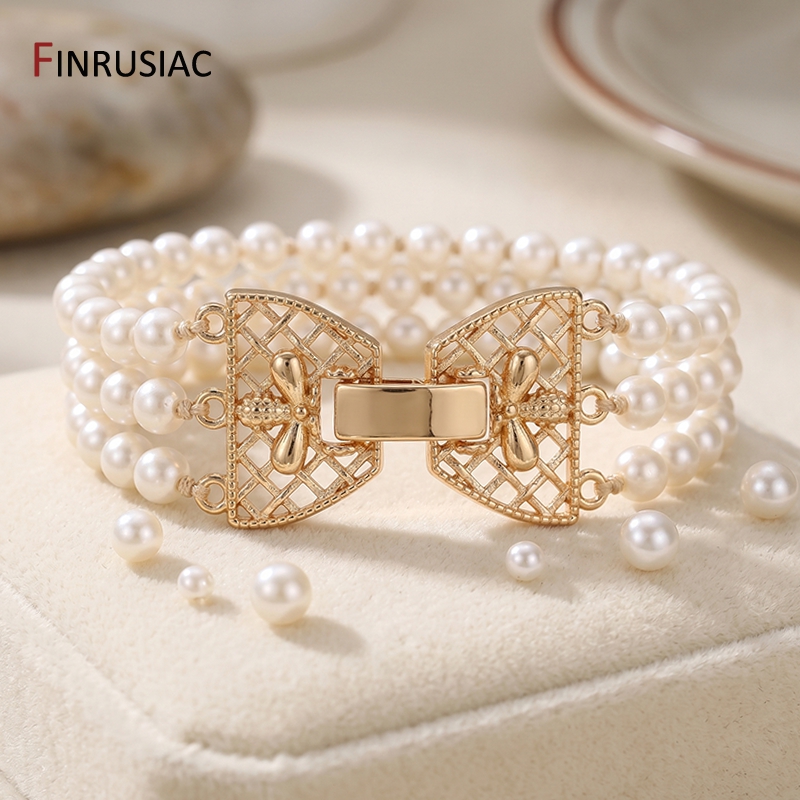 14K Gold Plated Brass 3-Row Pe - Jewelry Making Ideas ulasan dan harga