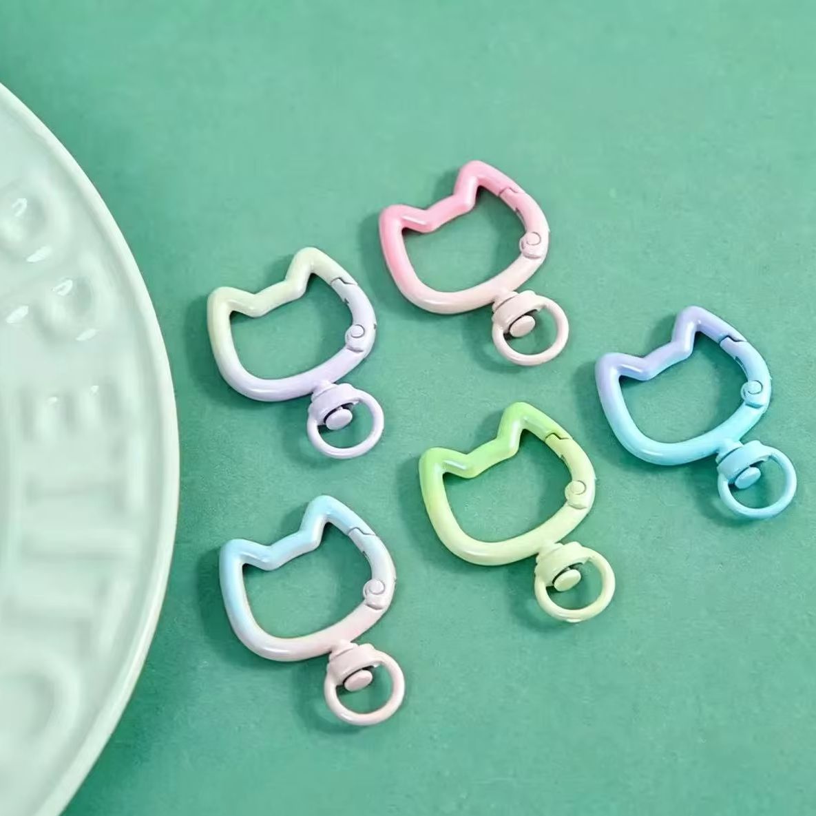 5-10PCS Gradient Cute Cat Clas - Jewelry Making Ideas ulasan dan harga