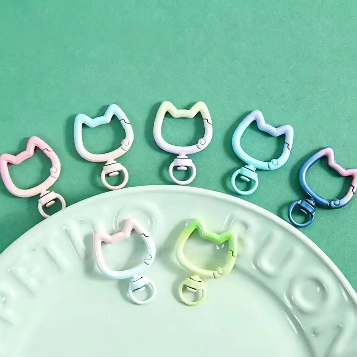 5-10PCS Gradient Cute Cat Clas - Jewelry Making Ideas ulasan dan harga
